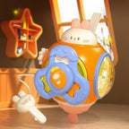 Children's toy with rabbit design on a wooden surface